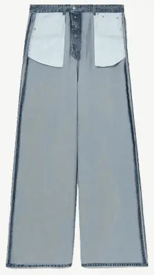 Vetements Runway Reversible Wide Legs Flared Jeans