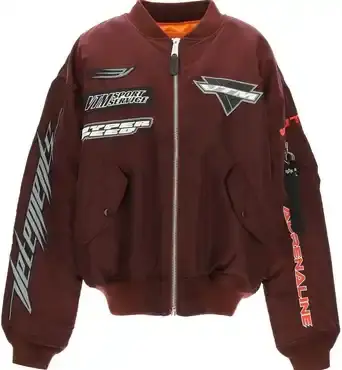 Vetements Red Racing Logo Bomber Jacket