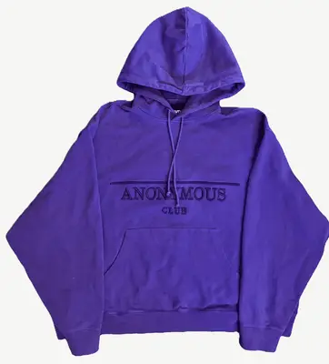 Anonymous Club Opium Yvl Style Psychedelic Purple Loose Hoodie Sports Sweatpants Wide-Leg Pants Set