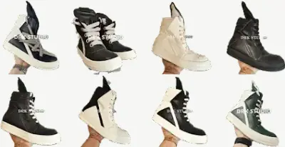 Rick Owens Geobasket High Top Sneakers [DRK Studio Batch]