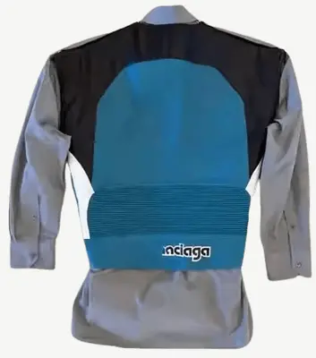 Balenciaga Runway "50/50" Leather Tracksuit Shirt