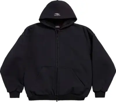 Balenciaga 3B Sports Icon Outerwear Zip-Up Hoodie