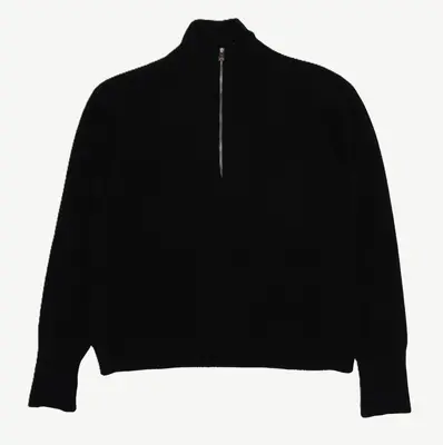 Chrome Hearts Cashmere Cross Patch Quarter Zip Sweater