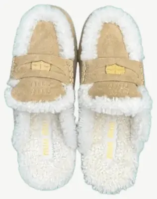 Miu Miu Shearling Penny Loafers