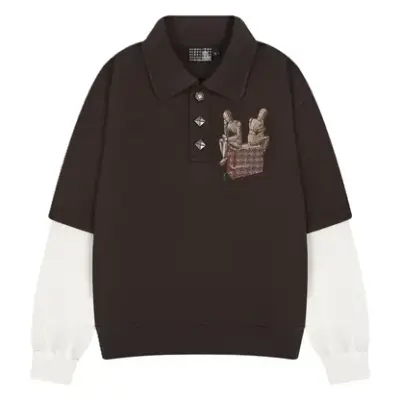 Derschutze Gallery Layered Long Sleeve Polo