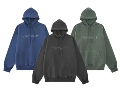 Carhartt Washed Embroidered Logo Hoodies