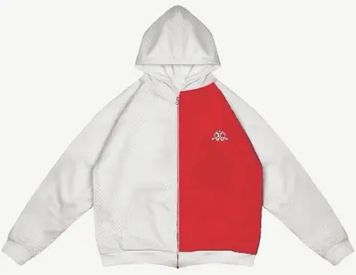 Leather Patchwork Hoodie