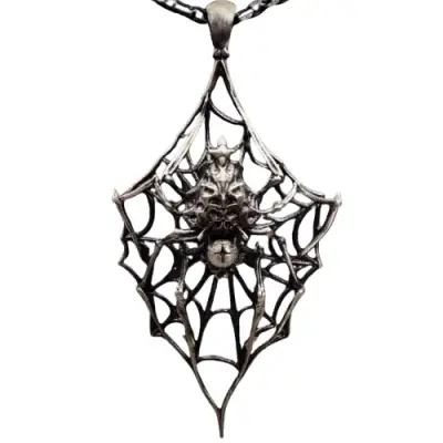 Ossuary Spider Web Silver Pendant