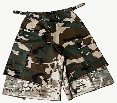 Project Gr Spliced 2 Piece Camo Shorts