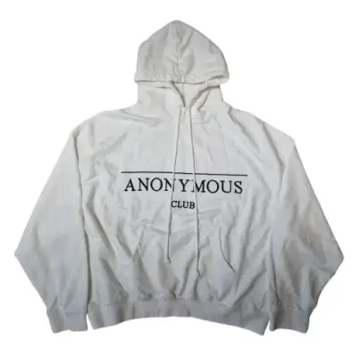 Anonymous Club Logo White Hoodie