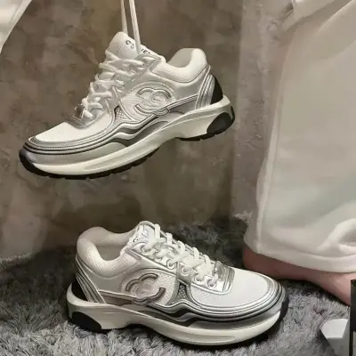 Silver Chunky Sneakers