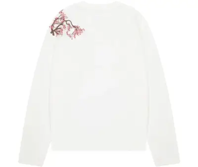 Derschutze Cherry Blossom Waffle Knit Sweater