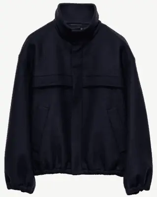 Jil Sander Zipped Blouson in Felted Wool-Cashmere (or simply "Felted Wool-Cashmere Blouson"