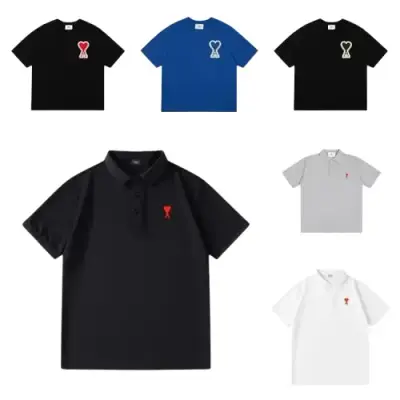 Bunch of Ami Heart tees and Polo Shirts