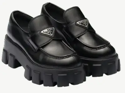 Prada Monolith Leather Loafers