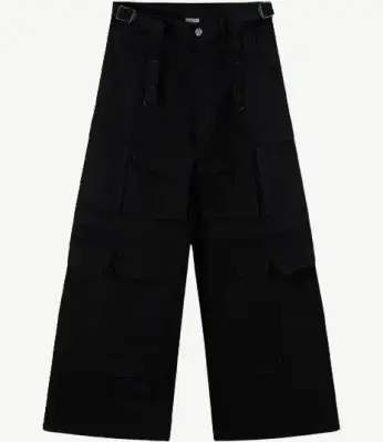 Vetements Black Oversized Transformer Cargo Pants