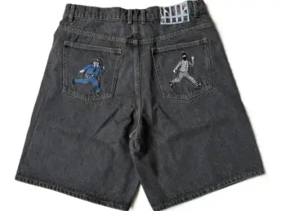Poser Cop and Robber Denim Shorts