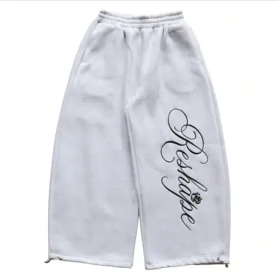 DragonUnion Thorn Rose Baggy Grey Sweatpants