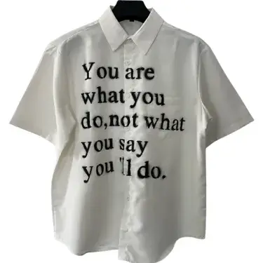 Hell System Text Short Sleeve Shirt