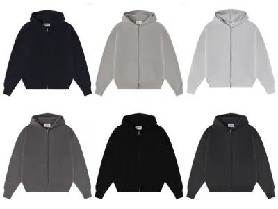 Union Kingdom Oversized Blank Zip-Up Hoodies (10 Variants)