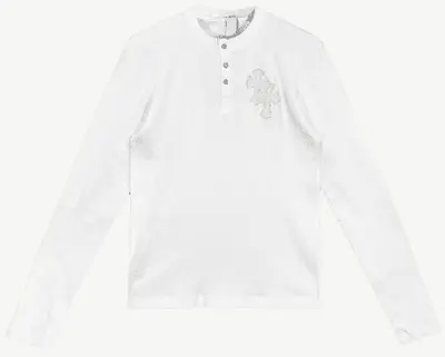 Chrome Heart Waffle Knit Henley T-Shirt