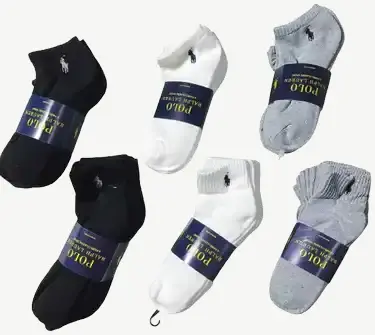 Ralph Lauren Polo Ankle Socks 6 Pack