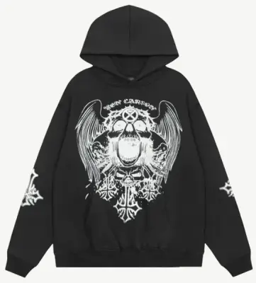 Winged Skull Front Hoodie – Opium Scene Style