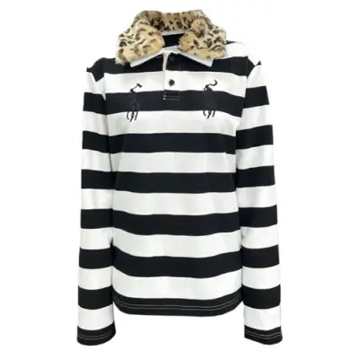 Hammer and Sickle Horse Long Sleeve Fur Polo