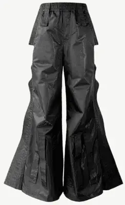 Vanguardia 25Aw Avant-Garde Dark Deconstructed Liquid Metal Light-Reflecting Structure Fly-Sleeve Long Pants Casual Pants