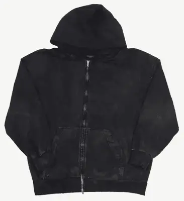 Balenciaga Gaffer Mud Distressed Zip-Up Hoodie