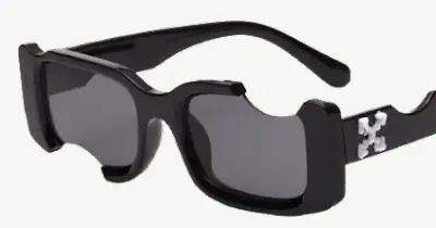 Off-White Rectangular Frame Sunglasses