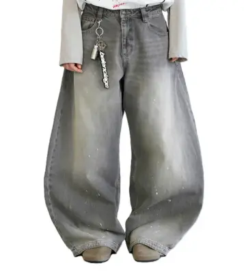 PEOPLESTYLE Super Baggy Grey Jeans