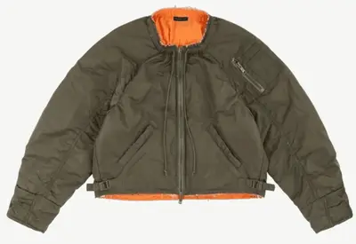 Project GR24FW collarless damage Deconstruct Patchwork Bomber cotton-padded jacket jacket Outwear Korea