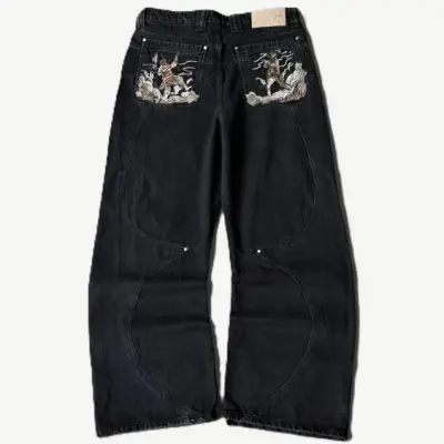 Vescartes New Western Baggy Jeans