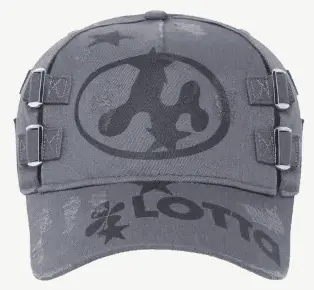 Mowalola Distressed Metal Logo Hat