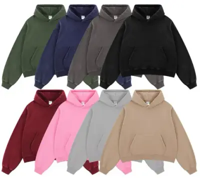 Unbranded Washed Boxy Fit Hoodies