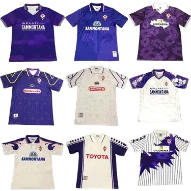 Bunch of Retro Fiorentina Football Jerseys (13 Variants