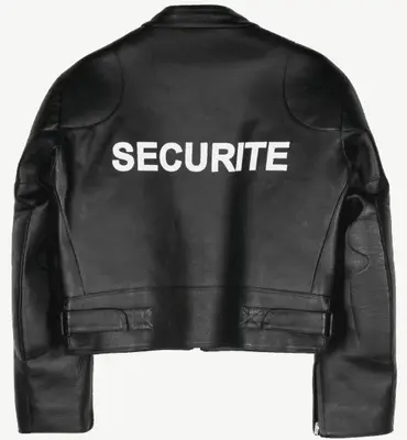 VETEMENTS Securite Motorcross Leather Jacket