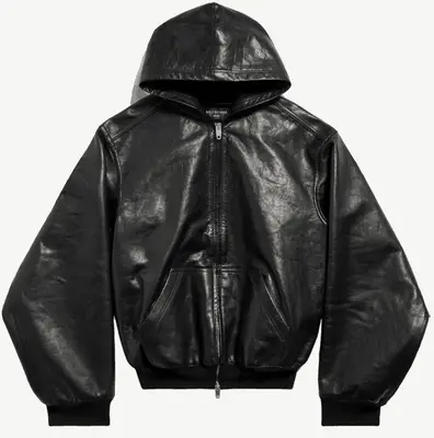 Balenciaga Leather Jacket Zip-Up