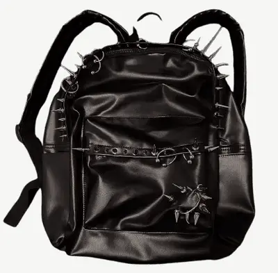 Leather Punk Studded Backpack