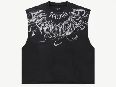 YoungLA Scripted Sleeveless Tees (4 Variants)