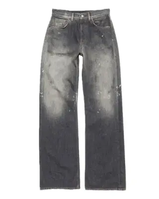 Acne Studios 2021M Black Paint Splatter Jeans