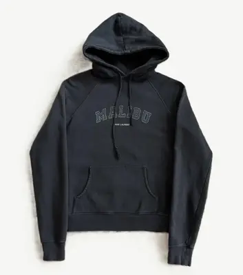 Saint Laurent Paris "Malibu" Logo Hoodie