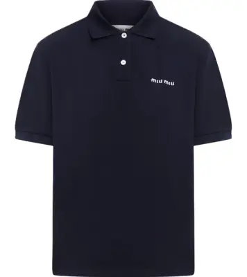 Miu Miu Navy Blue Polo