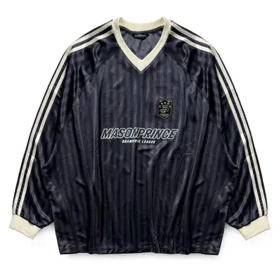 MASONPRINCE Long Sleeve Black Football Jersey
