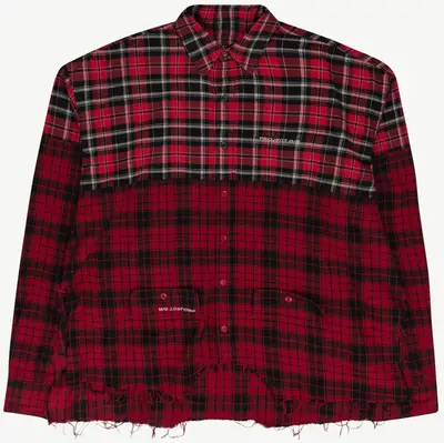 Project GR Upside-Down Checked Button-Down Shirt