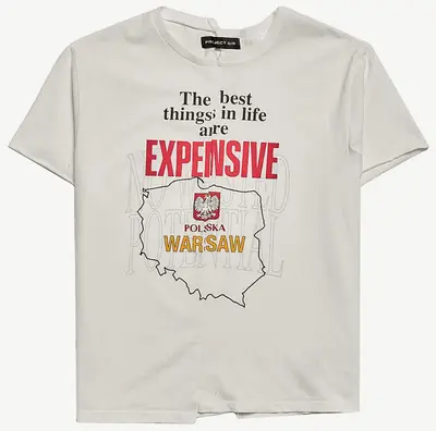Project GR White Reworked Small Fit Polska T-Shirt