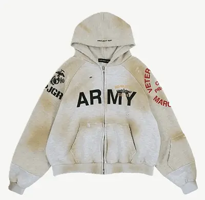 Project GR Army Zip-Up Hoodie
