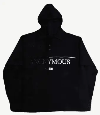 Anonymous Club Embroider Polo collar Fake Two-Piece Sweatshirt hoodie Opium Playboicarti