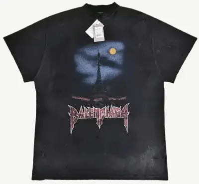 Balenciaga Paris Moon Upside Down T-Shirt Oversized